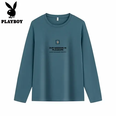 花花公子官方正品春季长袖t恤男圆领套头上衣百搭内搭打底衫休闲图片