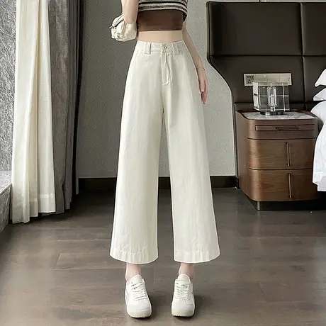 时尚直筒气质百搭春夏休闲裤女士2025年夏季上班族显瘦通勤长裤商品大图