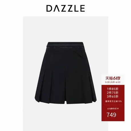 【3件65折】DAZZLE 地素奥莱短裤黑色短裤图片