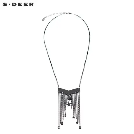 sdeer圣迪奥女装前卫新潮流苏造型星星图案点缀时尚项链S18484379图片