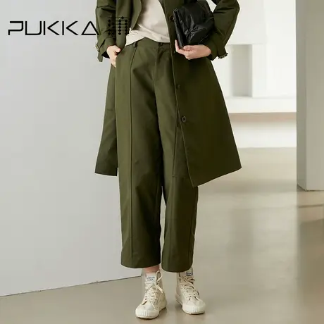 蒲PUKKA 商场同款工装休闲裤女秋装设计感时尚直筒裤子商品大图