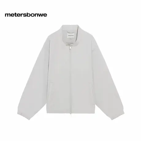 美特斯邦威夹克男2025秋季新款潮流舒适百搭哑光拉链抗皱立领外套图片