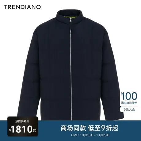 TRENDIANO官方肌理感宽松立领百搭休闲羽绒服男潮2023新款冬季图片