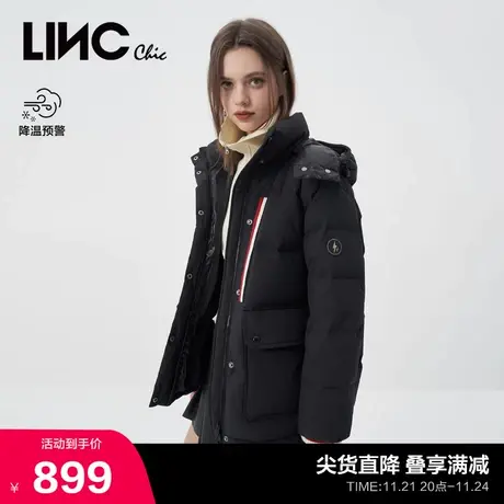 LINCCHIC金羽杰羽绒服女复古学院面包服短款羽绒服女冬Y22802209图片