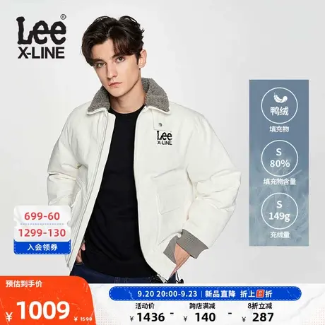 LeeXLINE23秋冬新品舒适版仿羊羔绒领口男款羽绒服潮LMT007063图片