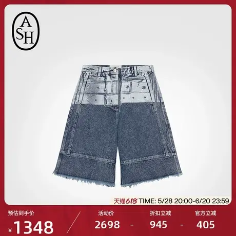 ASH女装春夏SHORTS系列牛仔短裤复古做旧裤子商品大图
