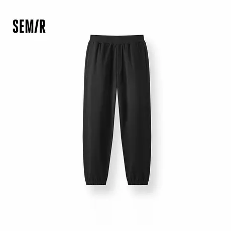 [商场同款]森马休闲裤男宽松锥形裤纯色百搭2025秋新款运动针织裤图片