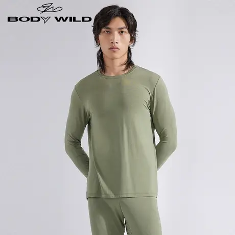 BODYWILD宝迪莫代尔保暖内衣保暖衣男士长袖秋衣打底上衣ZBN72WJ1图片