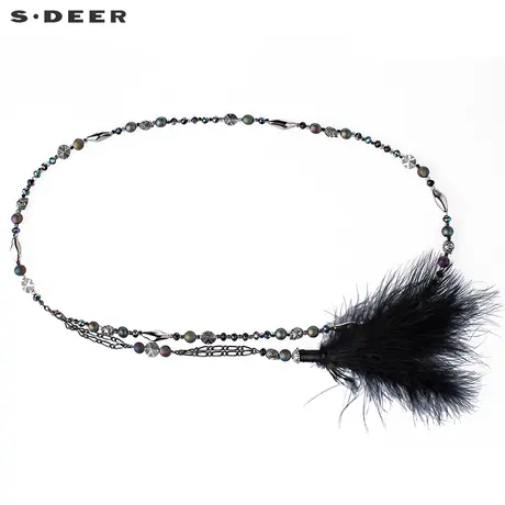 【新品】sdeer圣迪奥女迷离色泽切割串珠腰链S17284305图片