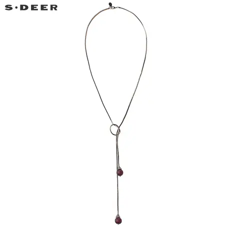 【新品】sdeer 圣迪奥女装简约设计感装饰环扣项链S17384359图片