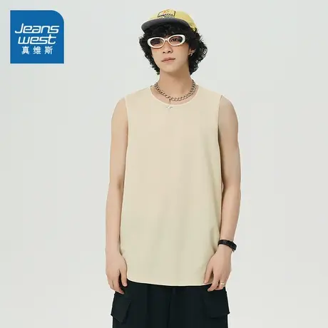 VF真维斯男装2025夏季新款 潮牌时尚宽松坎肩无袖男款运动背心图片