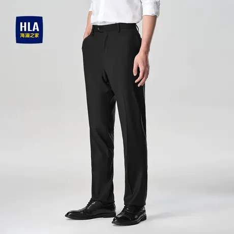 HLA/海澜之家国民臻品西裤纯色直筒刺绣商务绅士裤子男商品大图