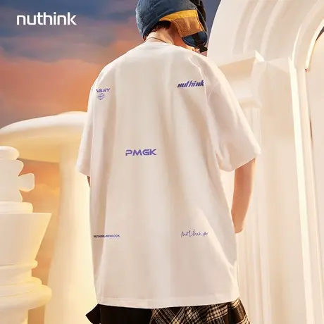 情侣装夏季oversize国潮小众短袖T恤男潮牌大码男装宽松半袖ins潮图片