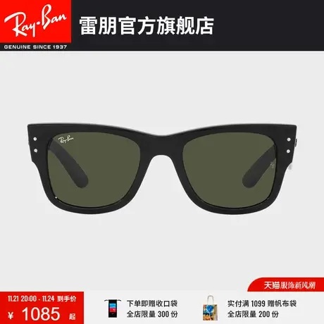 RayBan雷朋墨镜徒步旅行者方形粗框太阳镜0RB0840SF🤕商品大图