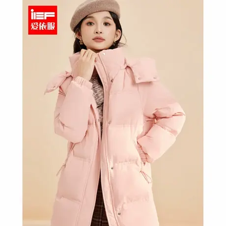 IEF/爱依服2024冬季新款韩版简约小众设计显瘦保暖时尚羽绒长外套图片