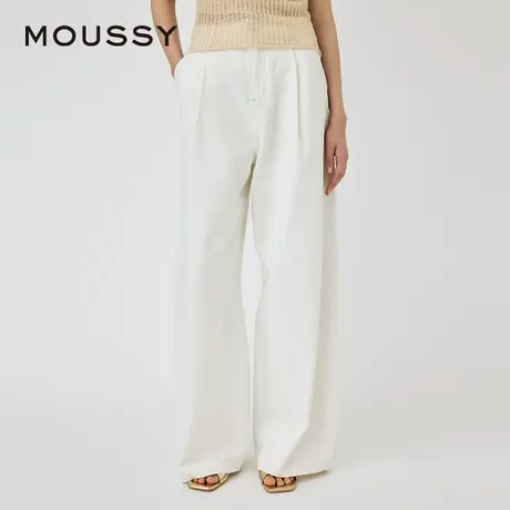 MOUSSY 夏季新品简约通勤风慵懒感阔腿裤牛仔裤010HSS11-0630商品大图