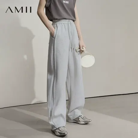 AMII【香蕉裤】25秋夏韩版慵懒休闲宽松显瘦阔腿休闲长裤香蕉裤女图片