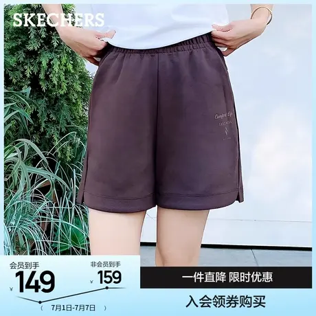 斯凯奇2025年新款短款夏季女时尚百搭五分休闲裤直筒裤运动裤短裤商品大图