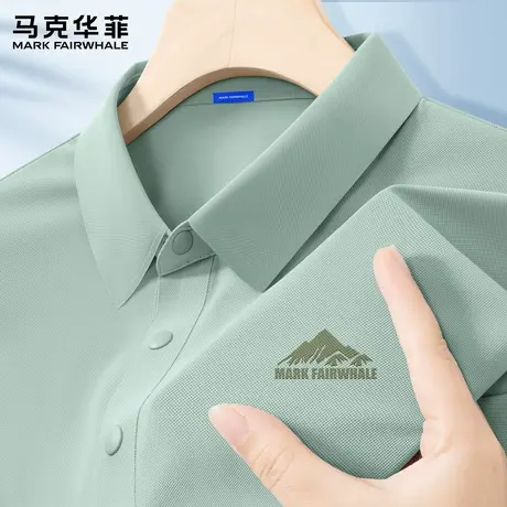 马克华菲翻领短袖男士polo衫休闲宽松2025新款透气半袖t恤男款潮X图片