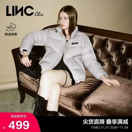 LINCCHIC金羽杰羽绒服男女同款鹅绒短款羽绒服女冬季N22801501图片