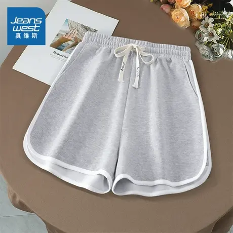 JR真维斯夏季裤子女2024新款爆款宽松撞色短裤显瘦别致休闲裤图片
