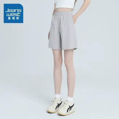 SA真维斯女装 2025秋季新款女款韩式百搭时尚日常休闲风女装短裤商品大图