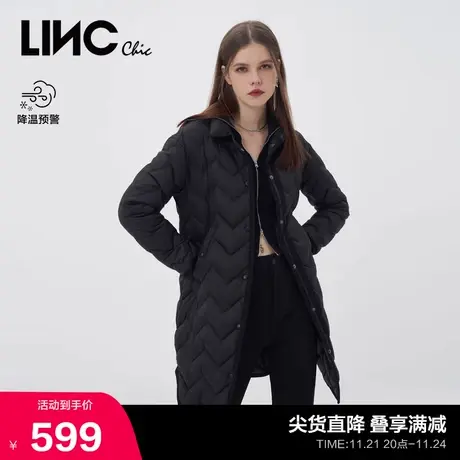 LINCCHIC金羽杰羽绒服女衬衫式轻薄中长款羽绒服女冬季Y22806370Y图片