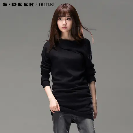 【新品】sdeer圣迪奥专柜正品女装设计感微透修长针织衫3483571图片