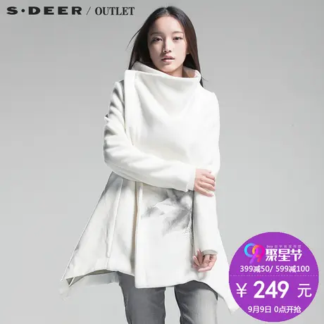 s.�r【�聚】🧦圣迪奥专柜正品素雅水墨印画女士大衣S13481704商品大图