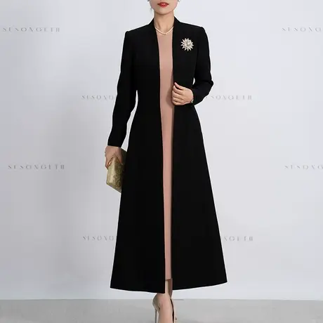 风衣女中长款春秋2025年新款端庄大气时尚气质英伦风长袖开衫外套图片