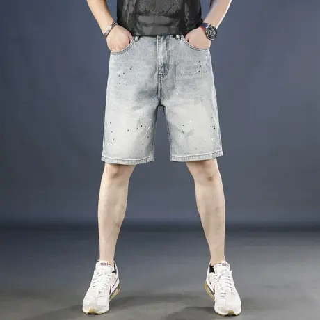 2025夏季新款男士牛仔短裤商品大图