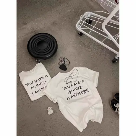 韩国东大门夏季字母印花短袖t恤女2025新款宽松百搭简约圆领上衣商品大图