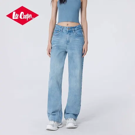 Lee Cooper/李库珀 微喇牛仔裤女款25春季宽松直筒浅色休闲裤子女商品大图