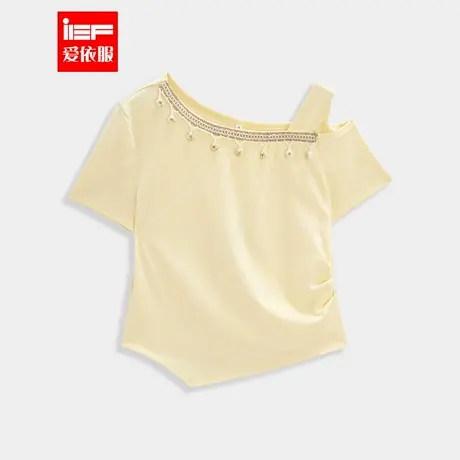 IEF/爱依服2025夏季新款法式温柔小女人气质设计感通勤百搭上衣图片