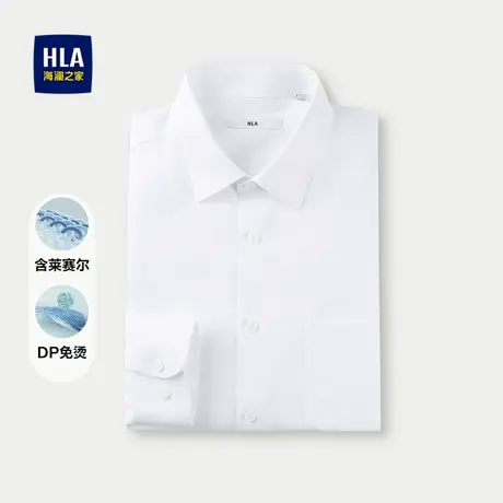 HLA/海澜之家DP免烫长袖正装衬衫2025秋季新款含莱赛尔舒适衬衣男商品大图