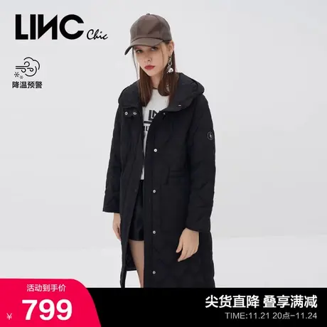 LINCCHIC金羽杰羽绒服风衣感连帽简约长款羽绒服女冬季Y22808207图片