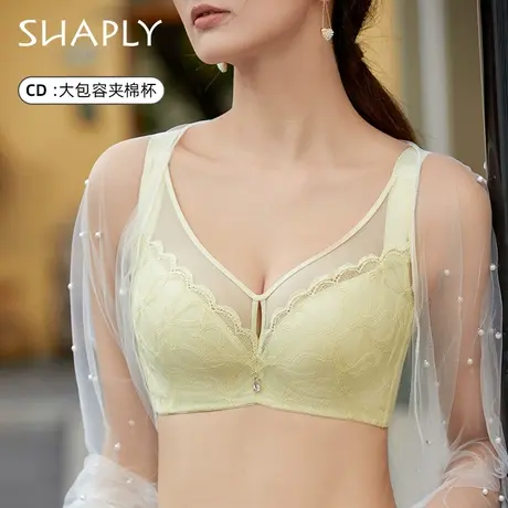 Shaply/莎莲妮蕾丝性感上托聚拢收副乳文胸软钢圈防下垂外扩内衣商品大图