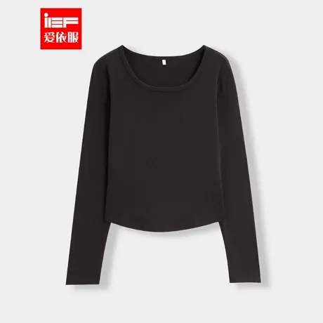 IEF/爱依服2024秋季新款时尚圆领舒适通勤休闲百搭大码针织打底衣图片