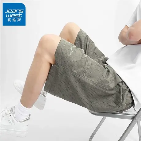 GV真维斯网眼短裤山系户外速干运动篮球美式复古冰丝五分裤男夏Z商品大图