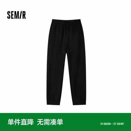 [商场同款]森马休闲裤男加绒2024冬季新款拼接灯芯绒长裤纯色裤子商品大图