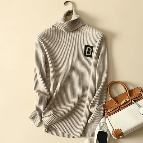 堆堆高领毛衣打底衫女士内搭加厚秋冬2023年新款女装爆款百搭洋气商品大图