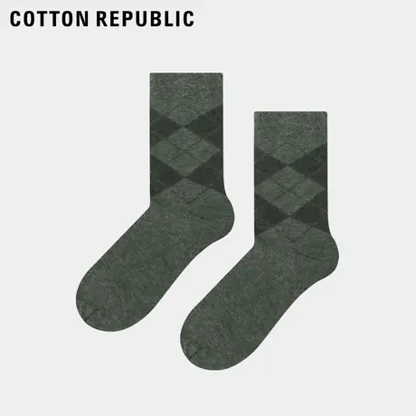 Cotton Republic/棉花共和国男士中筒袜2019秋冬新款情侣休闲棉袜图片