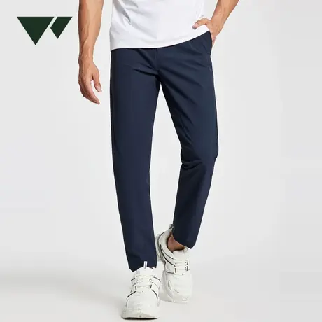 七匹狼男士休闲裤25年夏季新款中青年纯色直筒弹力户外运动长裤子商品大图