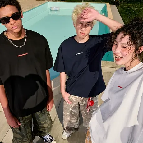 Nuthink潮牌字母印花短袖T恤美式复古重磅宽松半袖男女2025新款夏图片