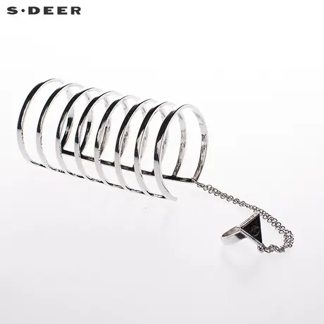 sdeer圣迪奥现代金属感光泽戒指手环S17184392图片