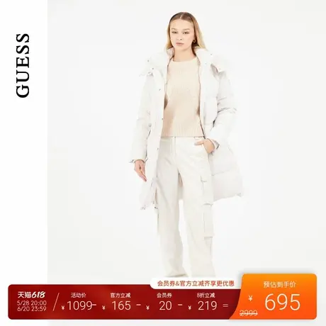 GUESS女士时尚日常连帽中长款羽绒服-W4BL0BWGJR2商品大图