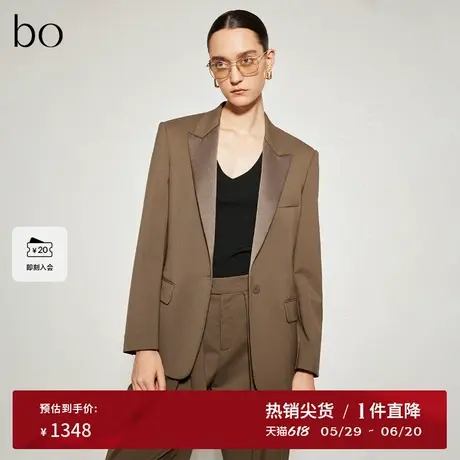 播商场同款黑标系列质感单粒扣西服女24秋宽松外套BDR3XD2320商品大图