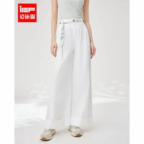 IEF/爱依服长裤2025夏季新款通勤度假休闲时尚显瘦基础女阔腿裤商品大图