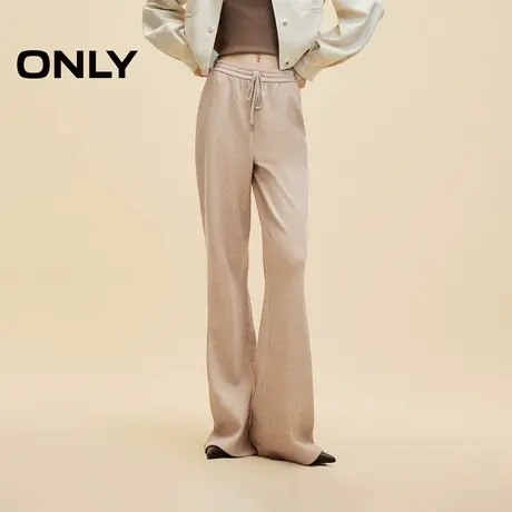ONLY夏季通勤百搭抽绳高腰微喇长裤休闲裤女|124314020商品大图