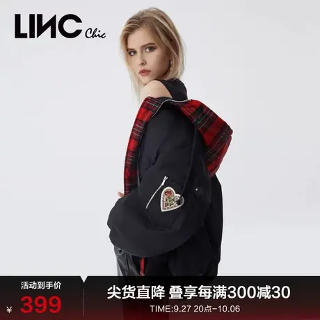 LINC金羽杰羽绒服女冬季夹克短款羽绒服冬季女外套2044102商品大图